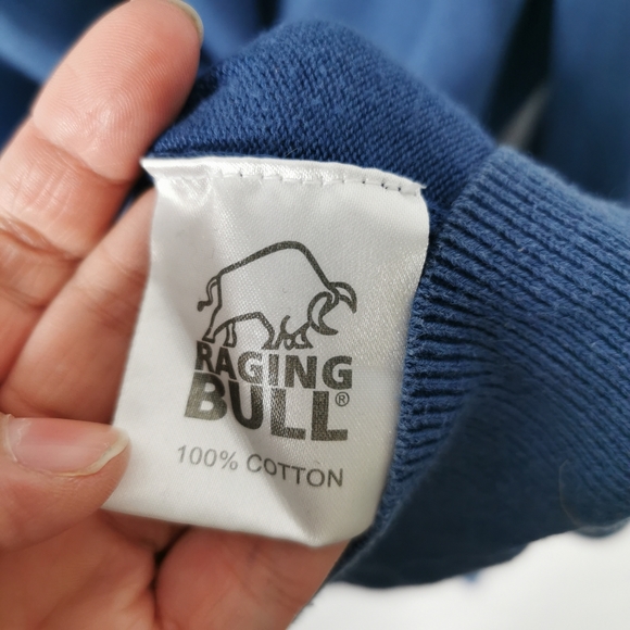 Mens RAGING BILL Jumper Size M Blue Thin Knit Smart Casual - Picture 5 of 7